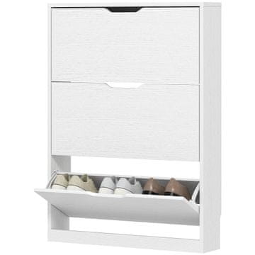 Homestar Omara za čevlje 3 predali 80x17x108 cm bela