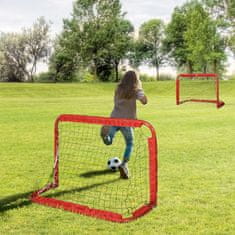 Homestar Set nogometnih golov, zložljivi mini goli, 90x36x60 cm, rdeča
