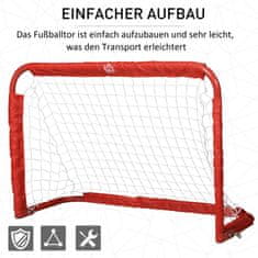 Homestar Set nogometnih golov, zložljivi mini goli, 90x36x60 cm, rdeča