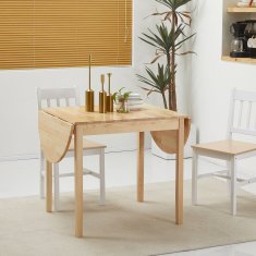 Homestar Jedilna miza z zložljivim robom 140x70x75 cm naravna