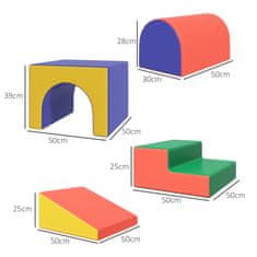 Homestar Set penastih blokov 4 kosa 150x50x39 cm večbarven