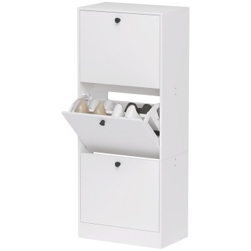 Homestar Omara za čevlje 3 predelki 47x28x115 cm bela