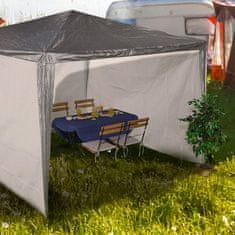 4Living Komplet 3 stranskih plošč za paviljon, vremensko odporna PE tkanina