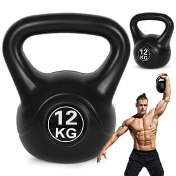 ModernHome Kettlebell 12 kg za vadbo, dumbbell, žoga z utežmi, fitnes obremenitev, ModernHome