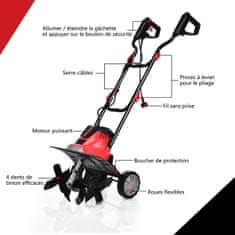 Costway Električni kultivator 1200W
