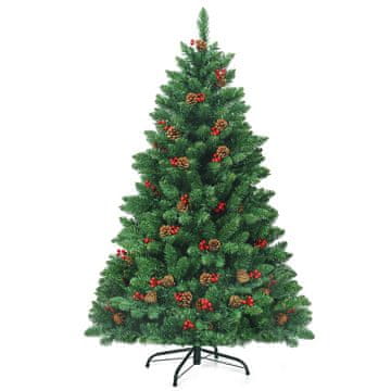 Costway Umetno božično drevo 135 cm z LED lučmi