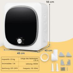 Costway Kompakten sušilni stroj za perilo 2,5 kg 800 W s 5 načini sušenja