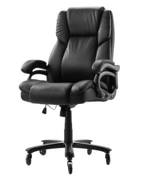 VEVOR Pisarna stol z visokim naslonom, izvršni, 68.5x77.4x128.8 cm, črna