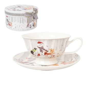 Homestar Skodelica in krožnik MIA SNOW 180 ml