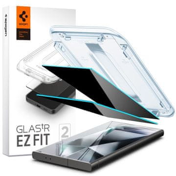 Spigen Glass tR EZ Fit Privacy zaščitno steklo za telefon Samsung Galaxy S24 Ultra (AGL07625)