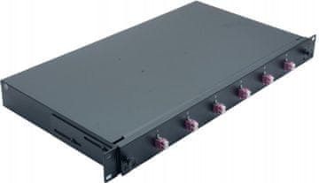 slomart Helos 1U Rack omarica črna - 19" (48.3 cm)