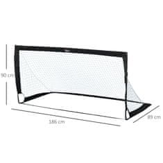 Homestar Nogometni gol komplet 2 kosa 183x90x90 cm črna