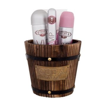 Cuba VIP darilni set parfumska voda 100 ml + parfumska voda 35 ml + sprej za telo 200 ml + losjon za telo 200 ml za ženske