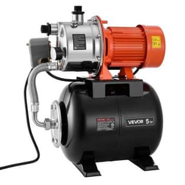 VEVOR Črpalka za plitvo vrtino 1.6 KM 230V 5000 L/h s 19L tlačno posodo