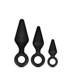 Anal Adventures Komplet analnih čepov Anal Adventures Platinum, črn