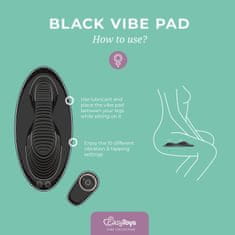 Easytoys Dvojna vibracijska blazina Vibe Pad z daljincem, črna