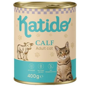 slomart KATIDO Hrana za mačke, teletina, 400g