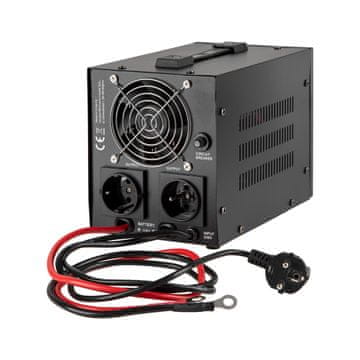 Kemot KEMOT PROsinus-500 napajalnik, čist sinusni izhod, 12V polnjenje, 500VA/300W, črn