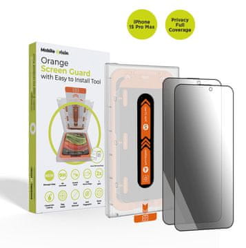 Mobile-origin Screen Guard Privacy zaščitno steklo za iPhone 15 Pro Max (SGA-FP-i15ProMax-2pk)