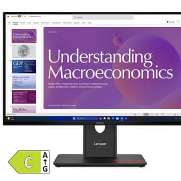 Lenovo ThinkVision T24-40 60,45cm (23,8") FHD IPS DP/HDMI/USB-C zvočniki monitor 64B9GAT1EU