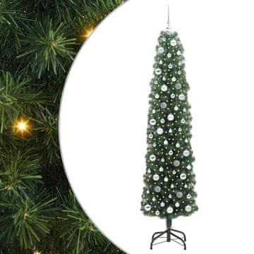 Vidaxl Umestno božično drevo Zelena 210 cm PVC in Jeklo in Plastika
