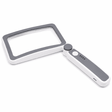 HOME & MARKER® LED bralna lupa 4x s široko lečo, 3 stopnje svetlosti, USB polnjenje, zložljiva | READSCOPE