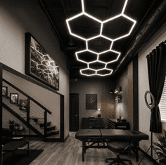 Optonica HEXAGON LED modularni sistem razsvetljave 259W CCT 31080lm 167x369 cm