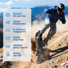 ISCOOTER iScooter W9 Air zložljiv električni skiro, največja moč 800 W, baterija 48 V 10 Ah, 10" pnevmatike, dvojno vzmetenje in doseg do 40 km