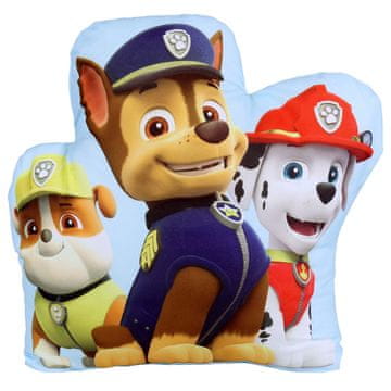 Paw Patrol Jasnoniebieska poduszka kształtka z bohaterami Psi Patrol Univerzalni