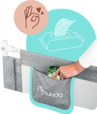 Nukido NK-227 zaščitna ograja za posteljo, siva, 200 cm (5903890631918)