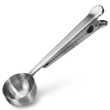 Northix Žlica za kavo iz nerjavečega jekla s sponko, 18 cm