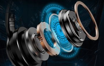 Onikuma Brezžične slušalke B90 z RGB mikrofonom, mačja ušesa, USB-C