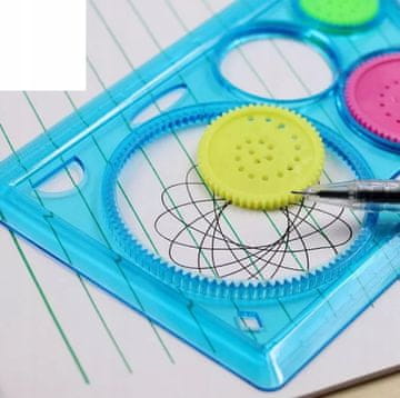 STARPAK 4 x Komplet šablon za risanje spirografov, čarobno ravnilo, poljski izdelek