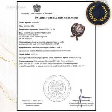 Obesek iz zlata pikapolonice, srebra 925, pozlačen s cirkoni, perlice S925