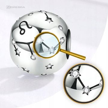 Obeski zodiakalno znamenje LEV srebrni obesek iz perlice 925 srebrni obeski pr 925