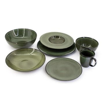 DUKA Zelena porcelanasta skleda za solato 23 cm Elegant Moss