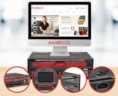 Kovinski organizator, elegantno kovinsko stojalo za računalniški monitor