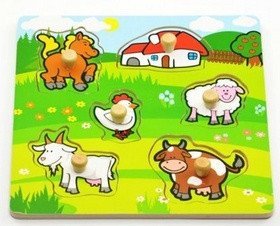 Teddies Moje prve živali Lesena sestavljanka