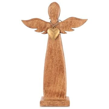 Northix Lesena figurica angela, mangov les, 42 cm