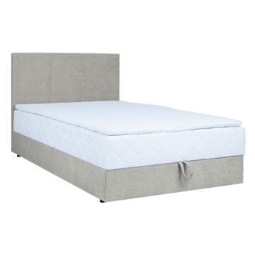 Homestar Postelja LEVI 140x200 cm temno bež z vzmetnico