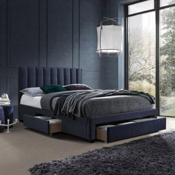 Homestar Postelja GRACE z vzmetnico HARMONY DUO SEASON 160x200 cm, temno siva