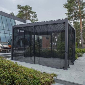 Homestar Tekstilenske zavese za paviljon MIRADOR-111 3x4 m črne