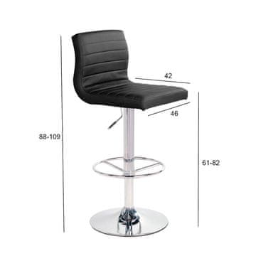 Homestar Barski stol AURA črn