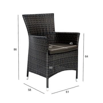 Homestar Stol WICKER-1 temno rjav