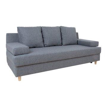 Homestar Sofa postelja VELLA s predalom za shranjevanje, siva