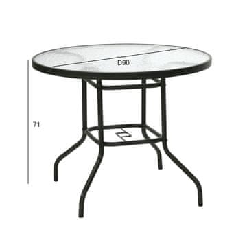 Homestar Miza DUBLIN D90xV71cm, temno rjava