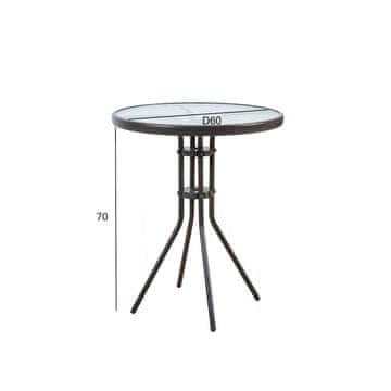 Homestar Miza DUBLIN 60x70 cm, temno rjava