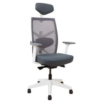 Homestar Delovna stol TUNE sivo z belim ogrodjem