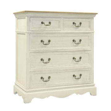 Homestar Komoda Samira 86,5x39x95 cm, starinsko bela naravna