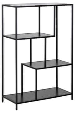 Homestar Knjigarna SEAFORD 77x35x114 cm, črna